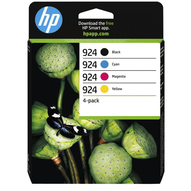 HP - Cartouche d'encre 6c3z1ne 924 noire + 3 couleurs