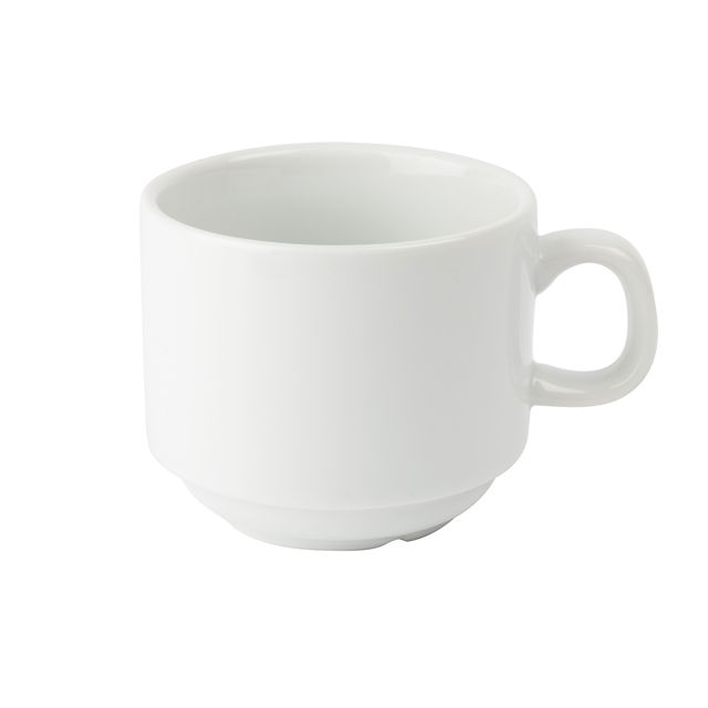 Olympia - Tazza da tè Whiteware 200 ml scatola 12 pezzi bianco
