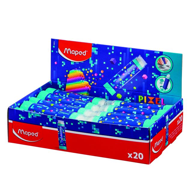 Maped - Radiergummi-Pixelparty im Tubendisplay mit 20 Stück