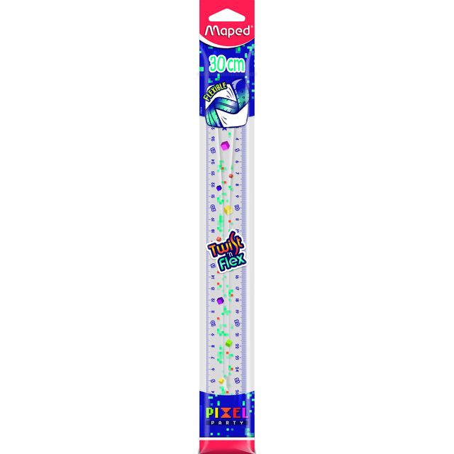 Maped - Ruler Pixel Party Twist 'n Flex 30cm transparent