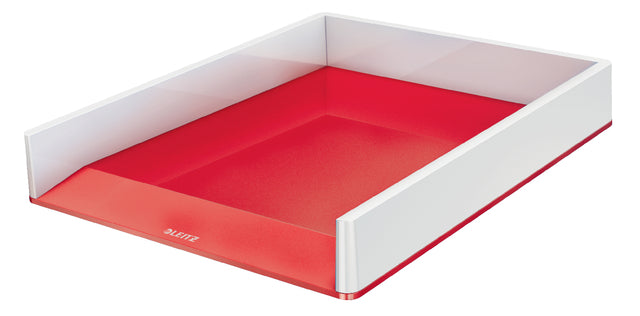 Leitz - Brievenbak wow a4 wit/rood | 4 stuks