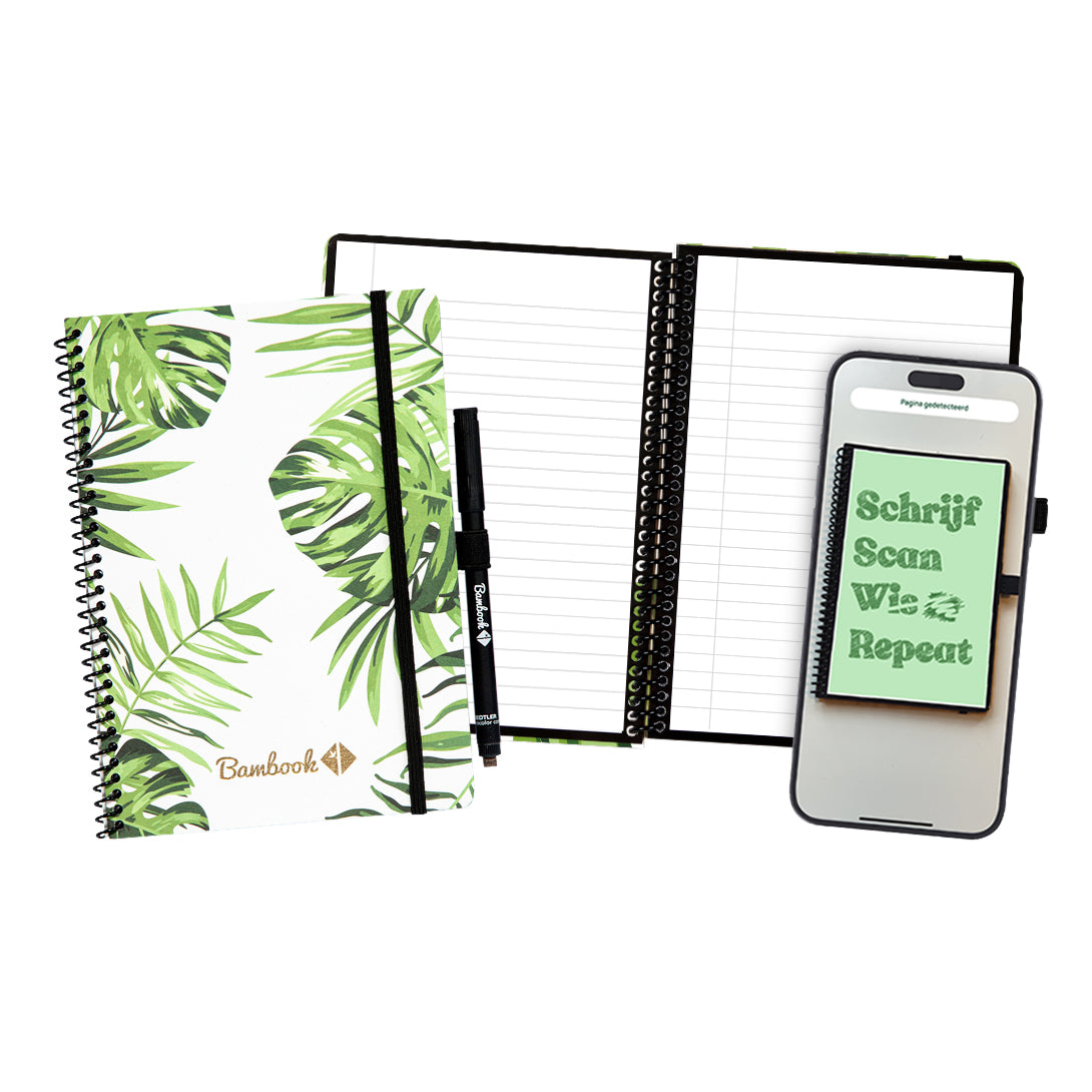 Bambook - Notitieboek Original Tropical A5 lijn 40 pagina's uitwisbaar