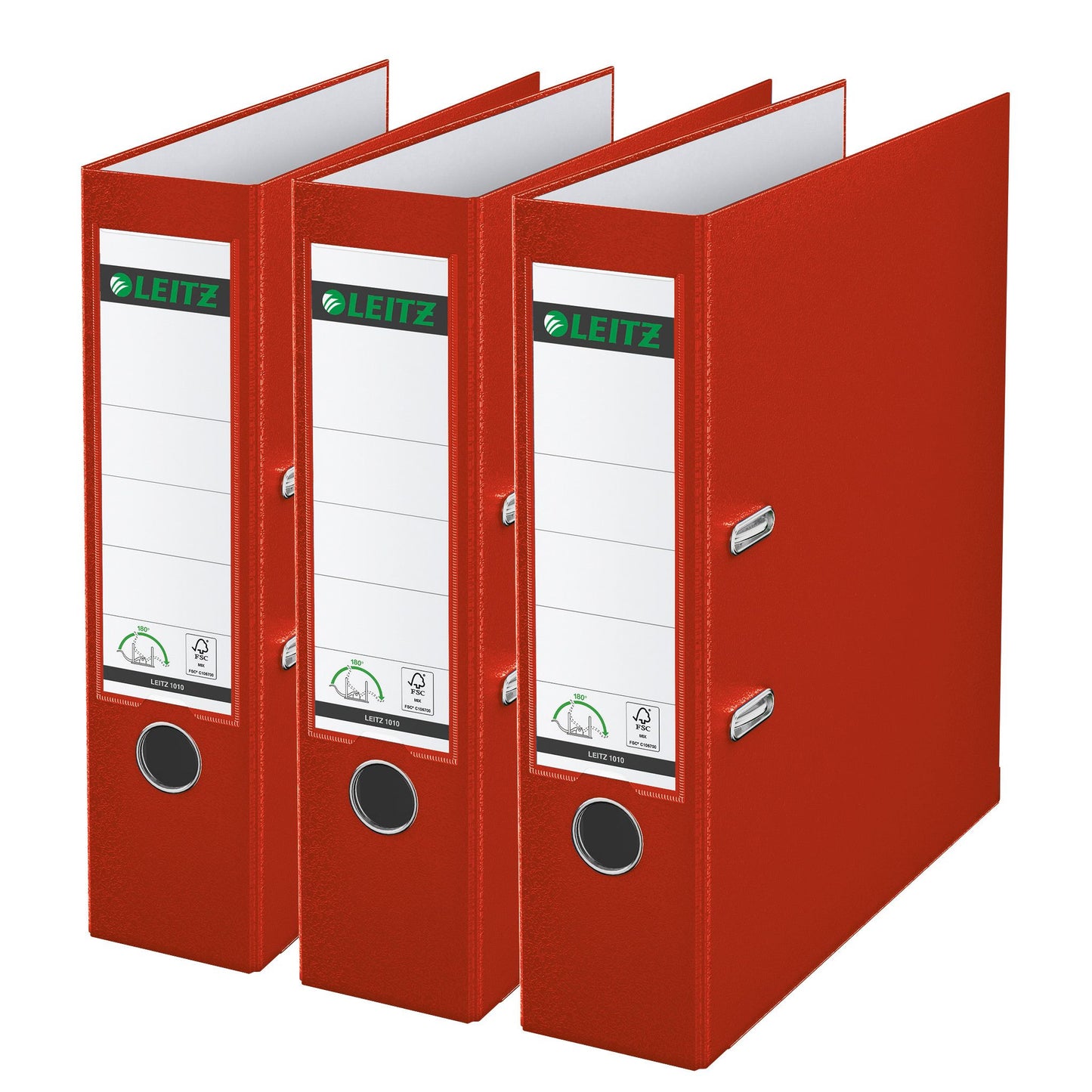 Leitz - Ordner 180° 1010 3 Stück rot
