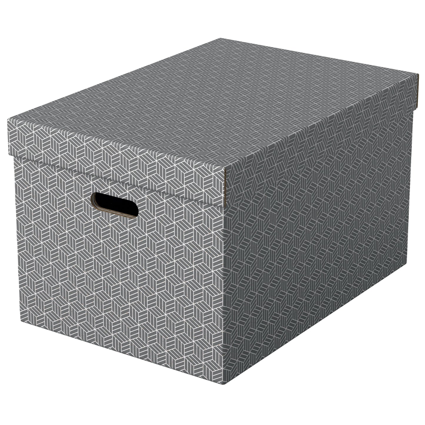 Esselte - Boîte de rangement maison grande 355x305x510mm gris 3 pièces