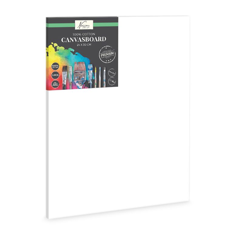 Nassau fine art - Carton toilé 24x30cm 100pro coton 3 pcs