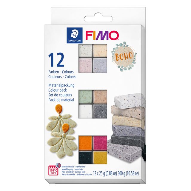 Fimo Staedtler - Klei Fimo effect colour pak à 12 Boho kleuren