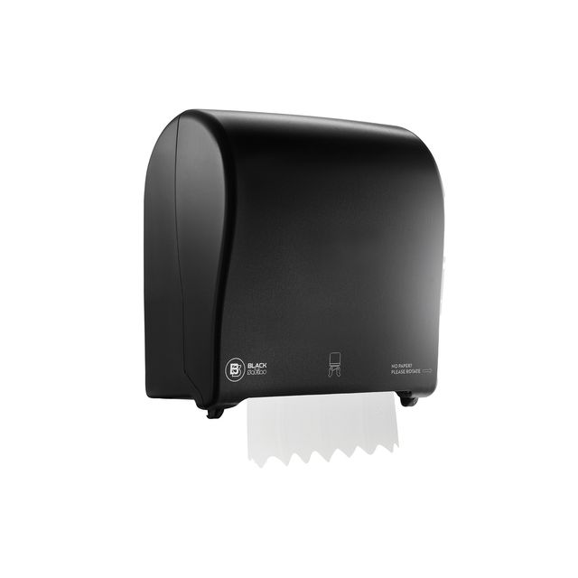 BlackSatino - Dispensador de rollos de toallas PT50 negro 335340