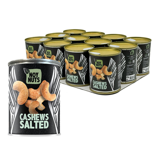 NoyNuts - Cashewnoten gezouten blik 40 gram | 12 stuks