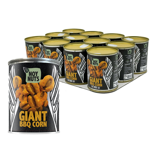 NoyNuts - Maiskorrels giant BBQ blik 30 gram | 12 stuks