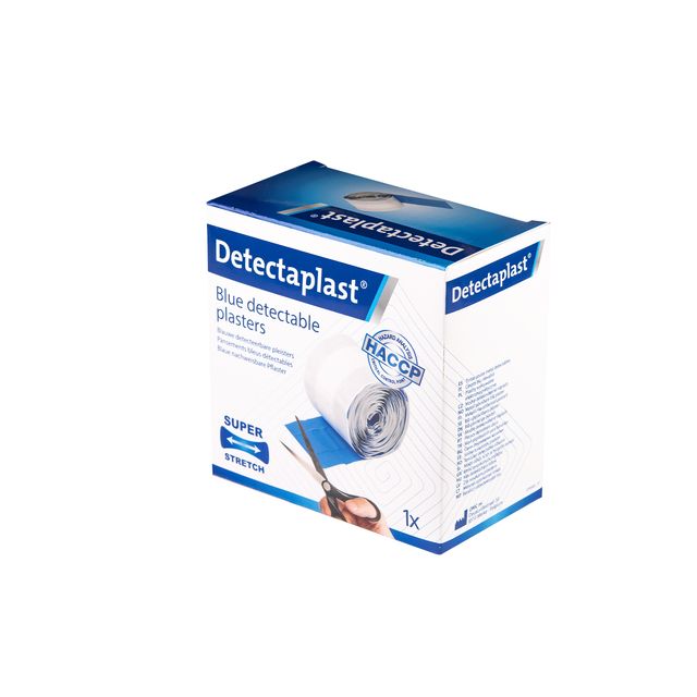 Detectaplast - Cerotto tessile elastico blu 6 cmx5 m
