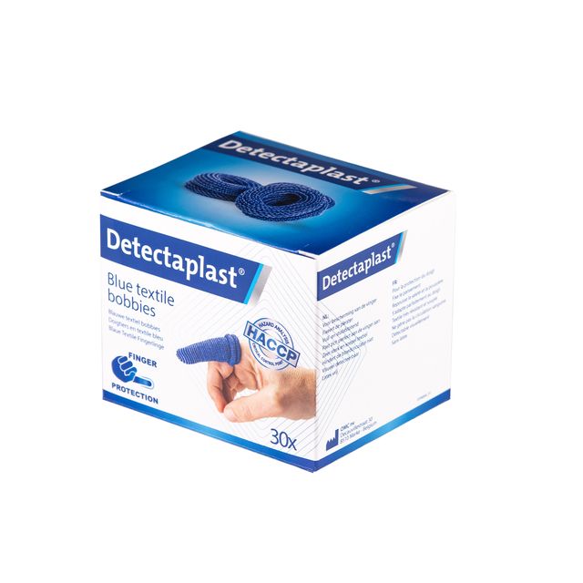 Detectaplast - Fingerlings textile bleu 30 pièces