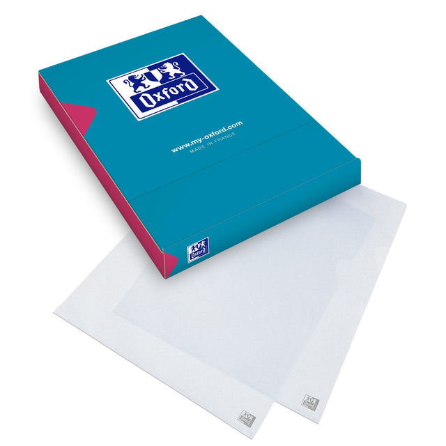 Oxford - Carpeta insertable modelo L A4 PP 120µ granulado 100 piezas