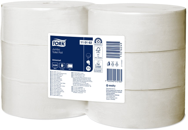 Tork - Toilet paper T1 Universal jumbo 1-layer 500m white 110162