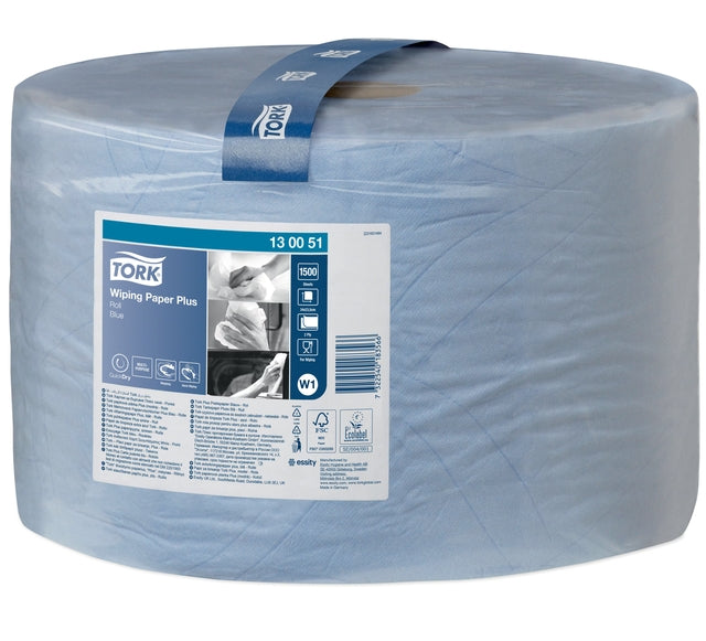 Tork - Poetspapier w1 premium 2laags blauw 130051
