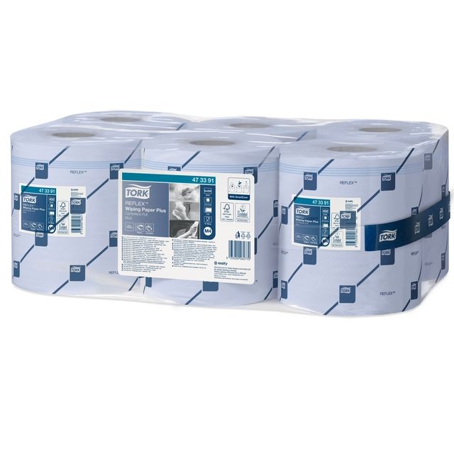 Tork - Cleaning paper M4 Reflex Plus Advanced 2-layer 450 sheets blue 473391
