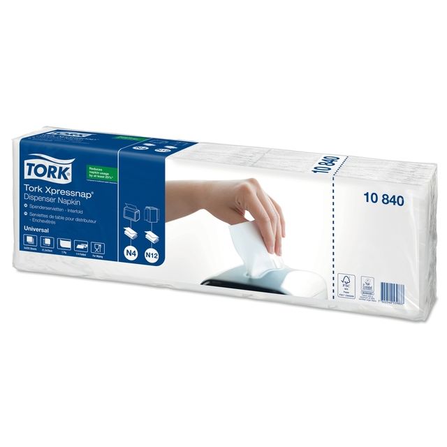 Tork - Serviette N4 Xpressnap Universal 1/4 Falz 1-lagig 213x330mm 1125 Blatt weiß 10840