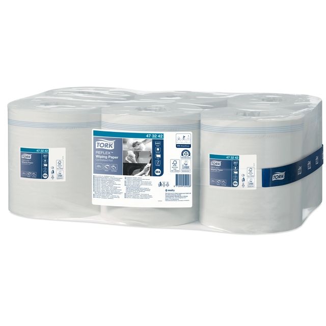 Tork - Carta pulizia M4 Reflex Advanced 1 strato 857 fogli bianco 473242