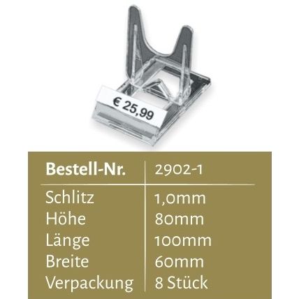 Klika - Soporte deslizante transparente grande 8 piezas