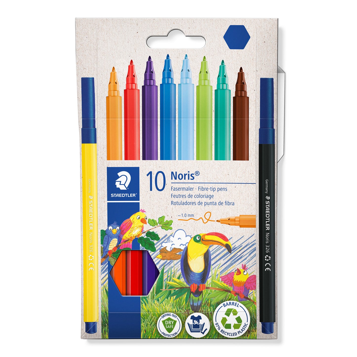 Staedtler - Kleurstift Noris 326 kartonnen etui 10 kleuren | 10 stuks