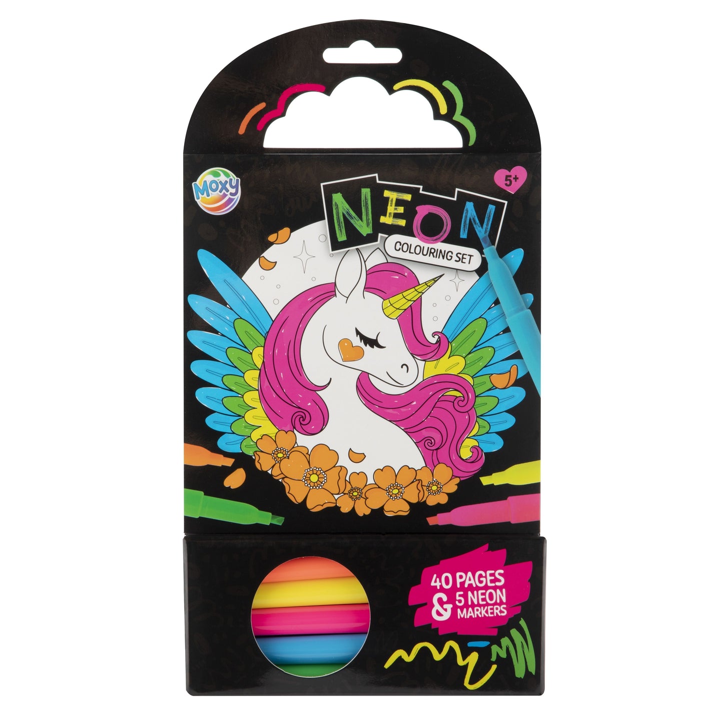 Bruna Office - Colouring book 15x15 cm 40 sheets 5 neon markers