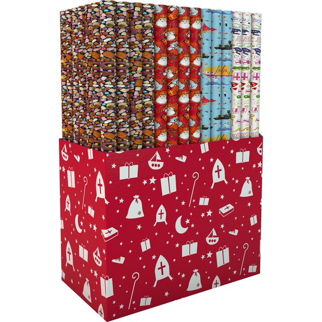 IG design - Inpakpapier sint 46.5x250cm assorti