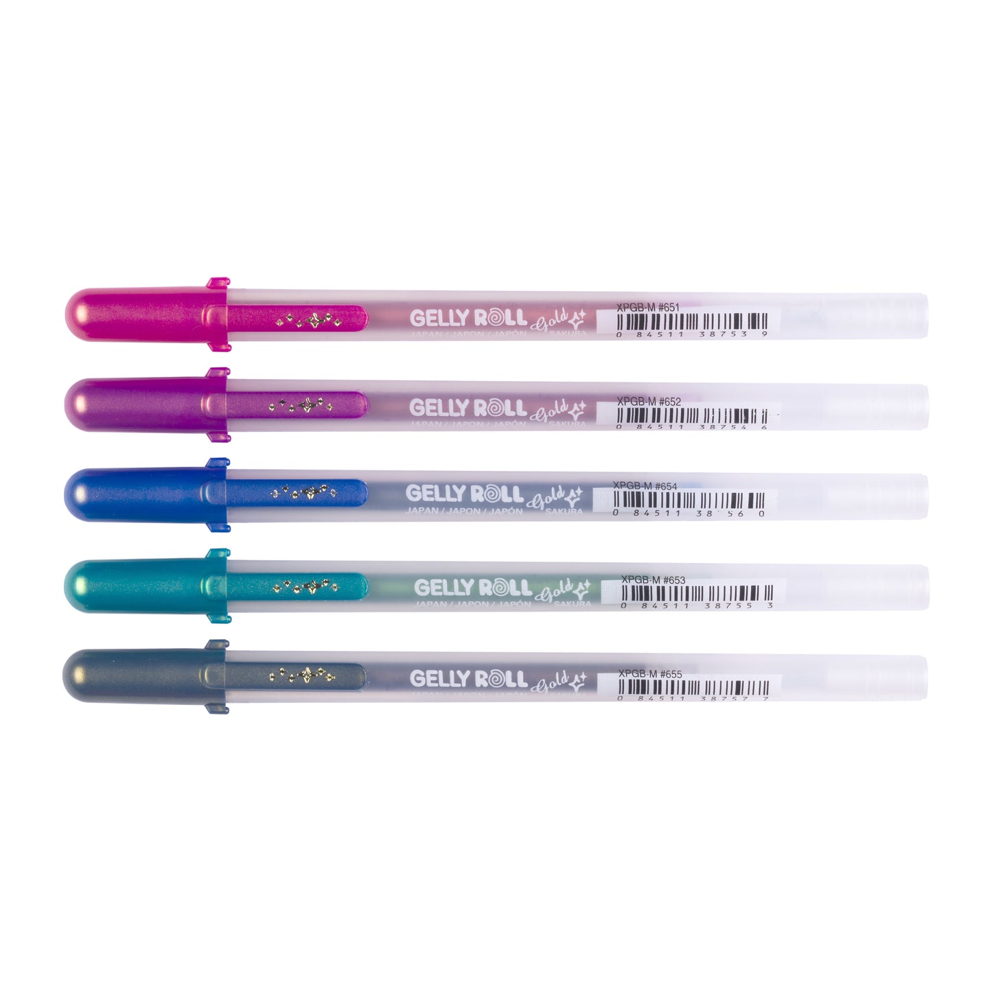 Sakura - Gel Writer Gelly Roll Gold Shadow lot de 5 couleurs