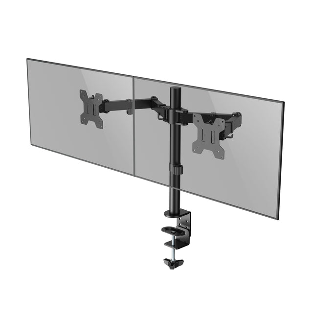 Quantore - Monitorarm 2 schermen 17-27 inch zwart