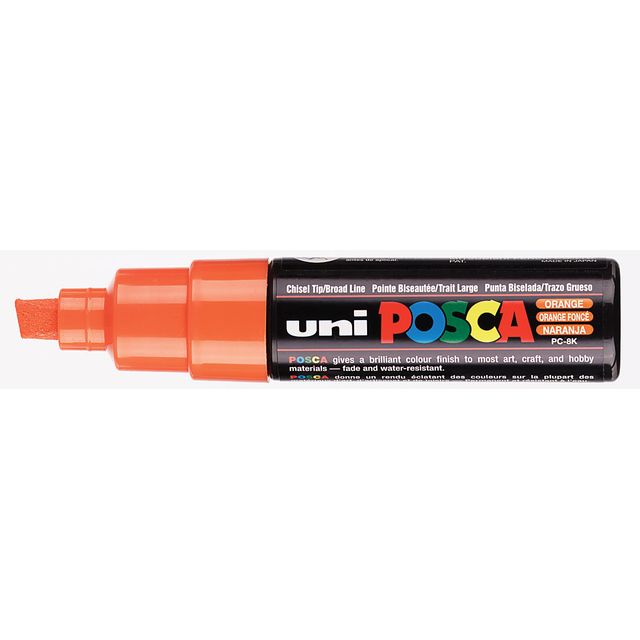 Posca - Paintmarker Uni PC8K breed schuin donker oranje