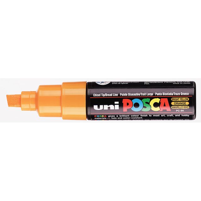 Posca - Paintmarker Uni PC8K breed schuin oranje | 6 stuks
