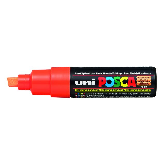 Posca - Paintmarker Uni PC8K breed schuin fluor oranje