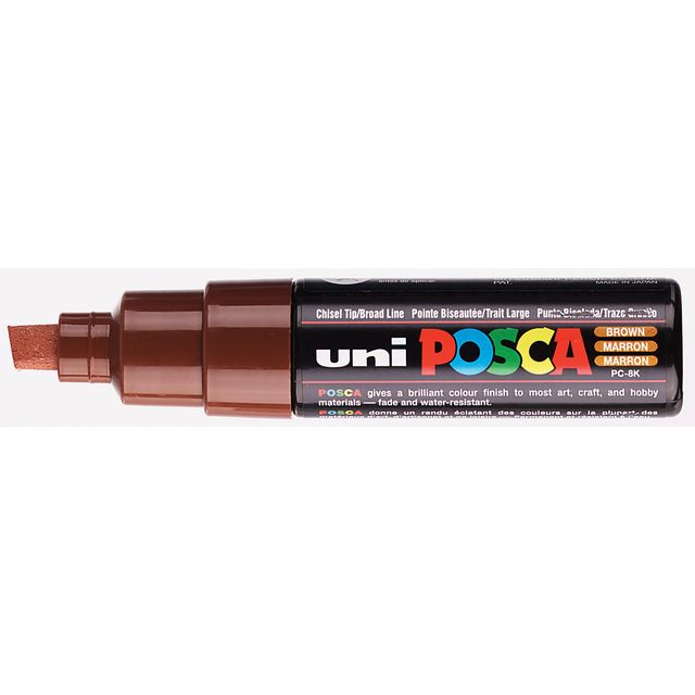 Posca - Paintmarker Uni PC8K breed schuin bruin