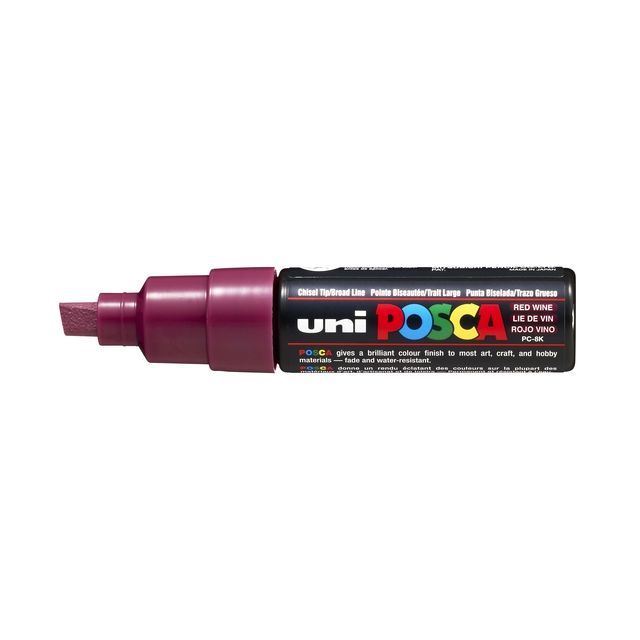 Posca - Paintmarker Uni PC8K breed schuin wijnrood