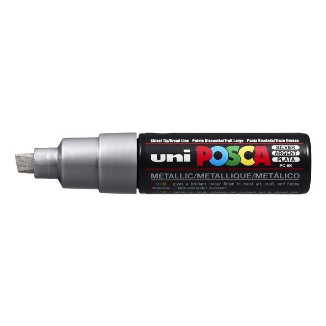 Posca - Paintmarker Uni PC8K diagonal ancha plata