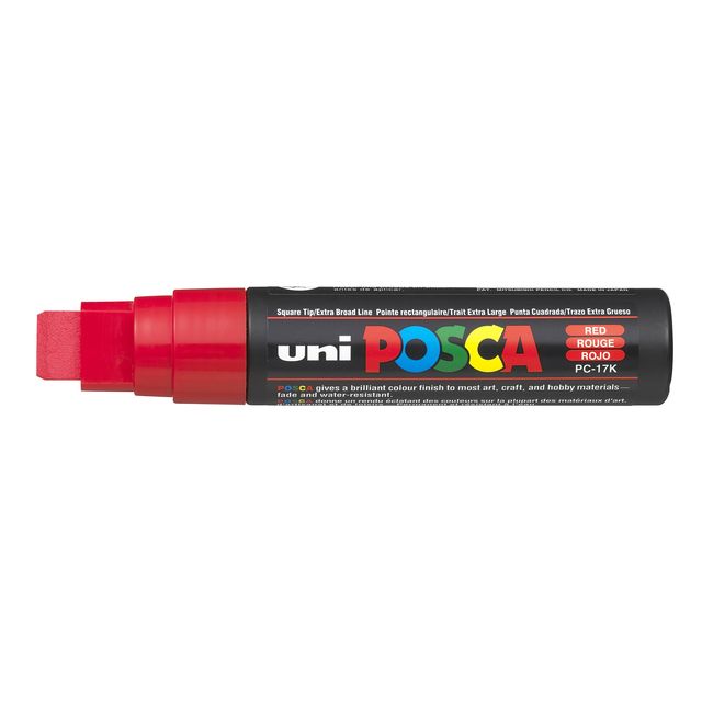 Posca - Paintmarker Uni PC17K extra breed rechthoek rood