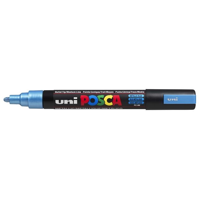 Posca - Marqueur Uni PC5M bleu métallisé moyen
