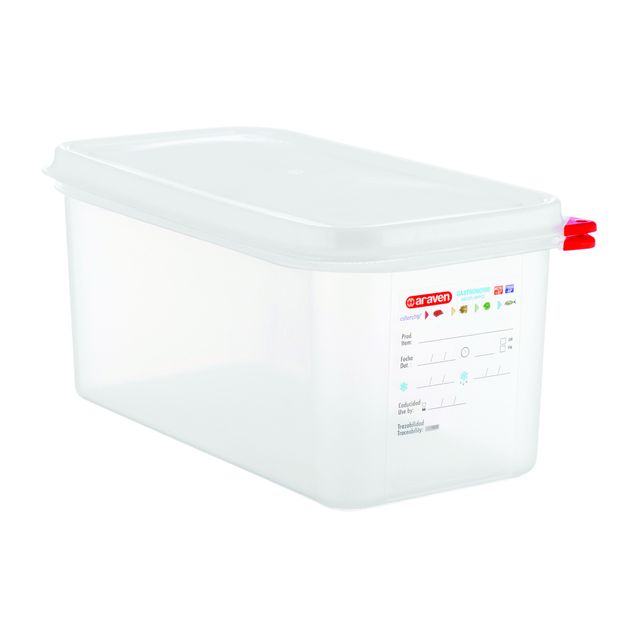 Araven - Food box GN 1/3 with lid 6 liters 4 pieces