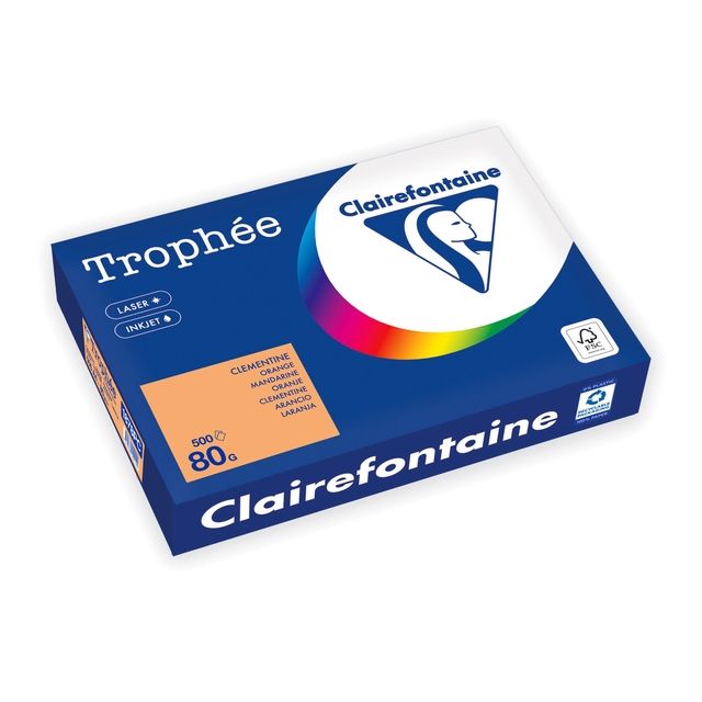 Trophee - Copy paper Trophée A4 80gr orange 500 sheets | 5 pieces