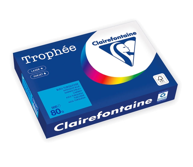 Trophee - Kopierpapier Trophée A4 80gr Karibikblau 500 Blatt | 5 Stück