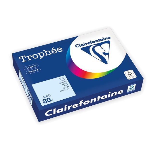 Trophee - Kopieerpapier a4 80gr azuurblauw | 5 stuks
