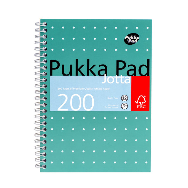 Pukka Pad - Notitieboek Pad Jotta A5 lijn 200 pagina's 80gr groen
