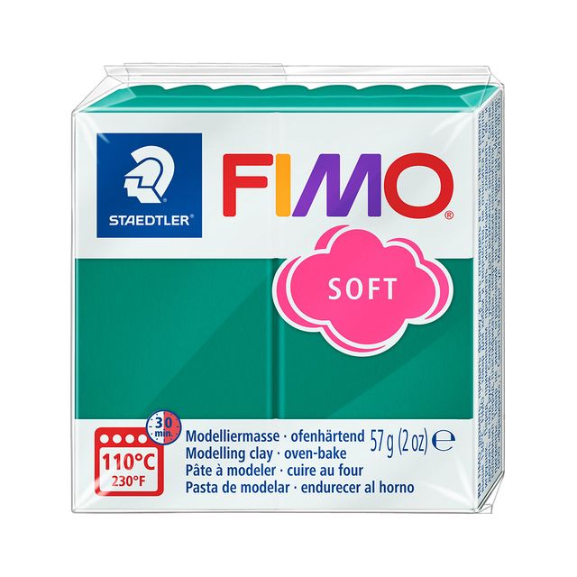 Fimo Staedtler - Pâte à modeler Fimo soft 57 grammes émeraude