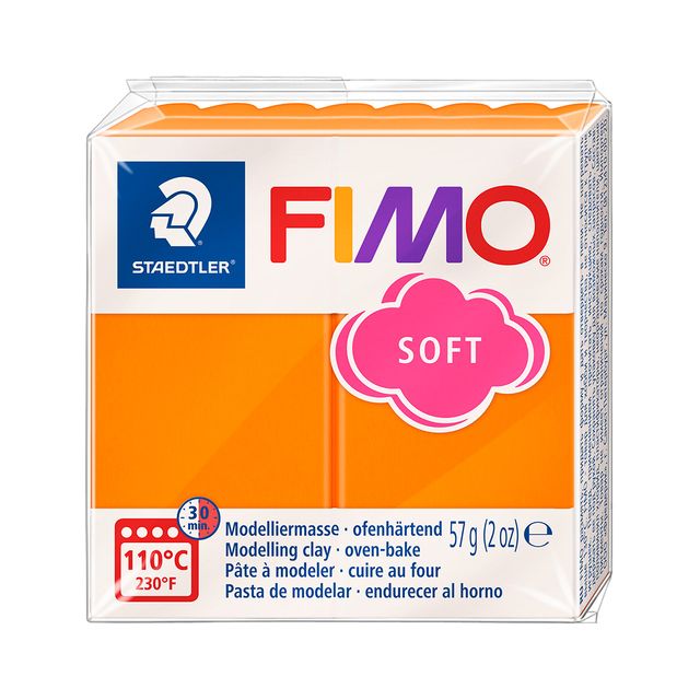 Fimo Staedtler - Pâte à modeler Fimo soft 57 grammes mandarine