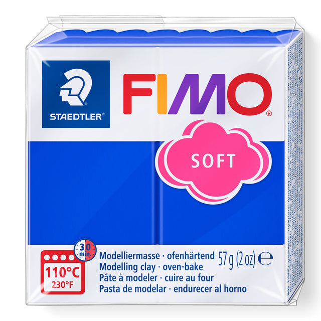 Fimo Staedtler - Boetseerklei Fimo soft 57 gram brilliantblauw