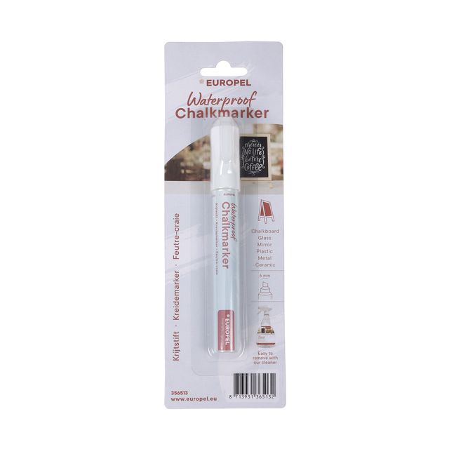 Europel - Krijtstift watervast 3-6mm wit