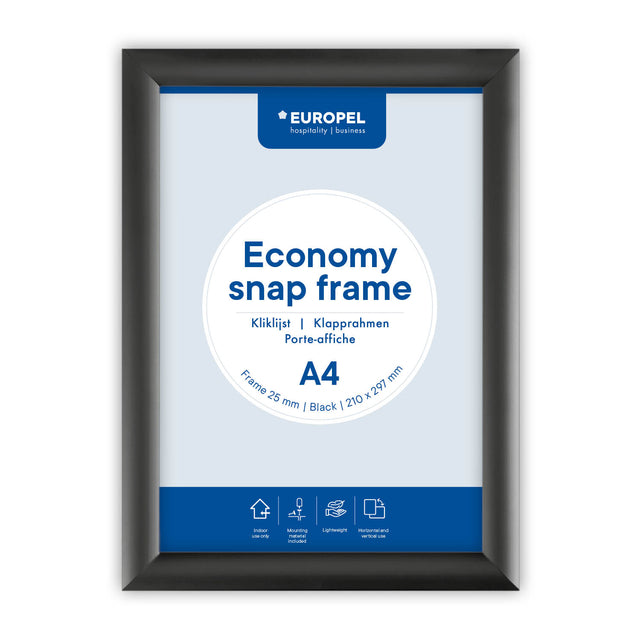 Europel - Kliklijst economy a4 zwart