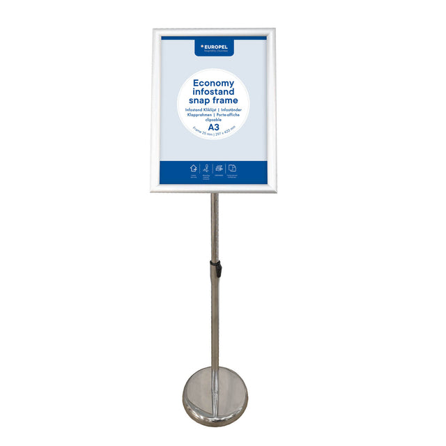Europel - Infostandaard pel Economy A3 zilver