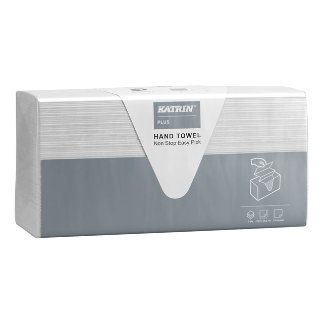 Katrin - Towel Plus easy pick z-fold 3-layer 203x255mm 21x120 sheets white 87211