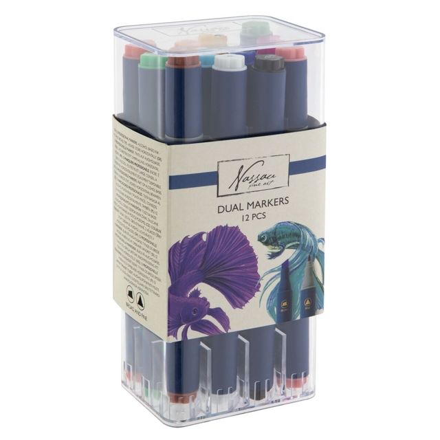 Art Sensations - holmarker nassau duopunt 12 stuks assorti | 6 stuks