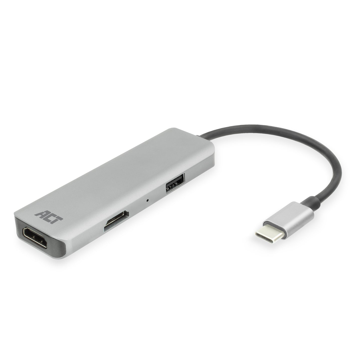 ACT - USB-C 4K multiport adapter voor 2 HDMI schermen, USB-A daoort