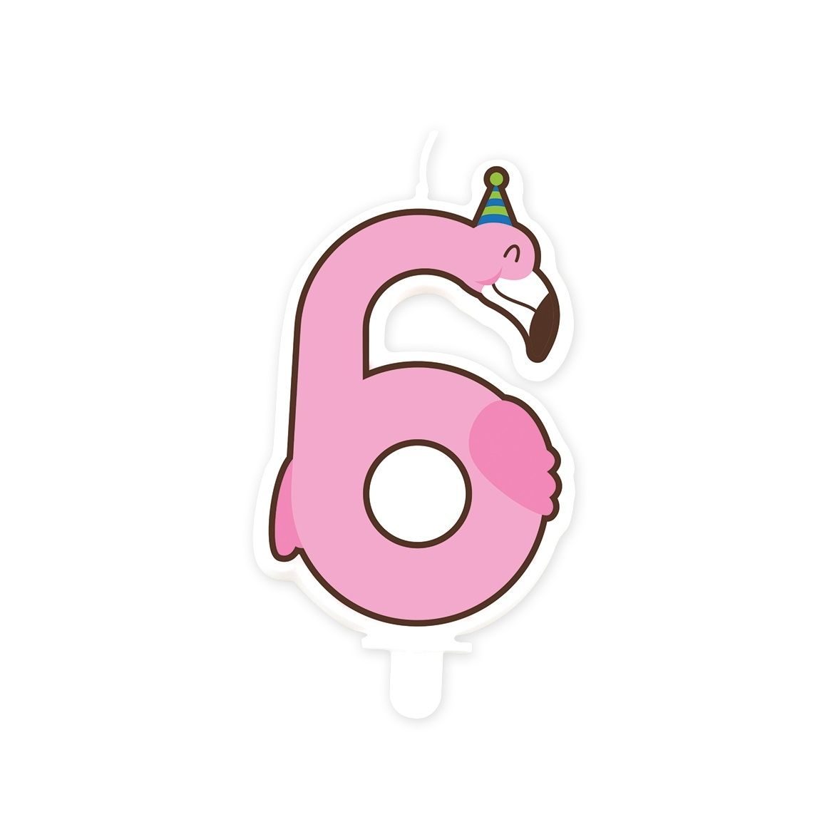 Bruna office - Jungle candle 6 Flamingo | 4 stuks